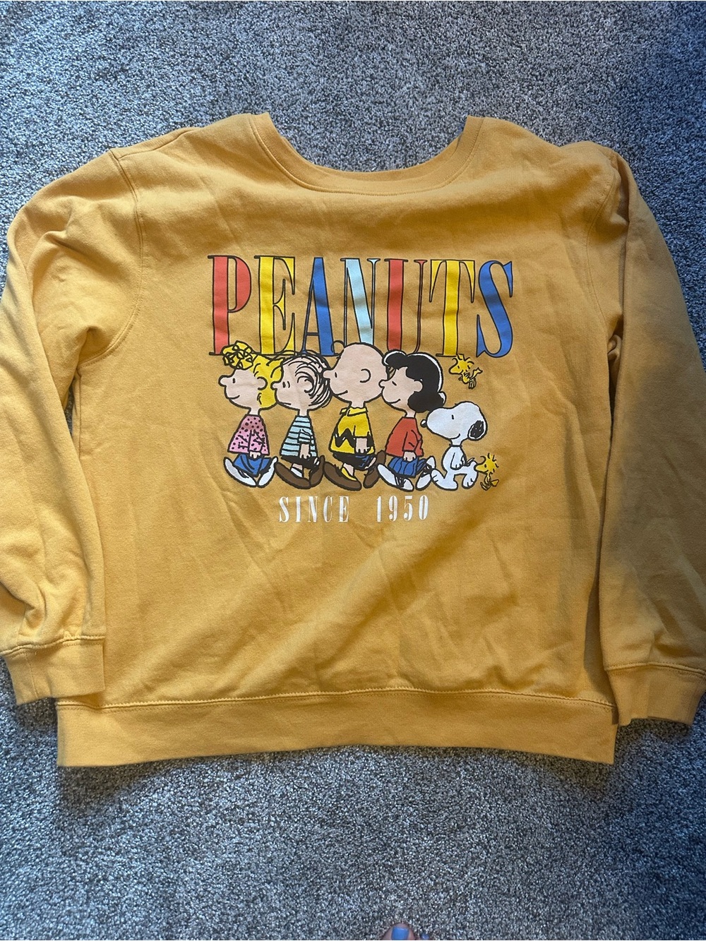 Love Tribe XL Mustard Yellow Crewneck Sweatshirt